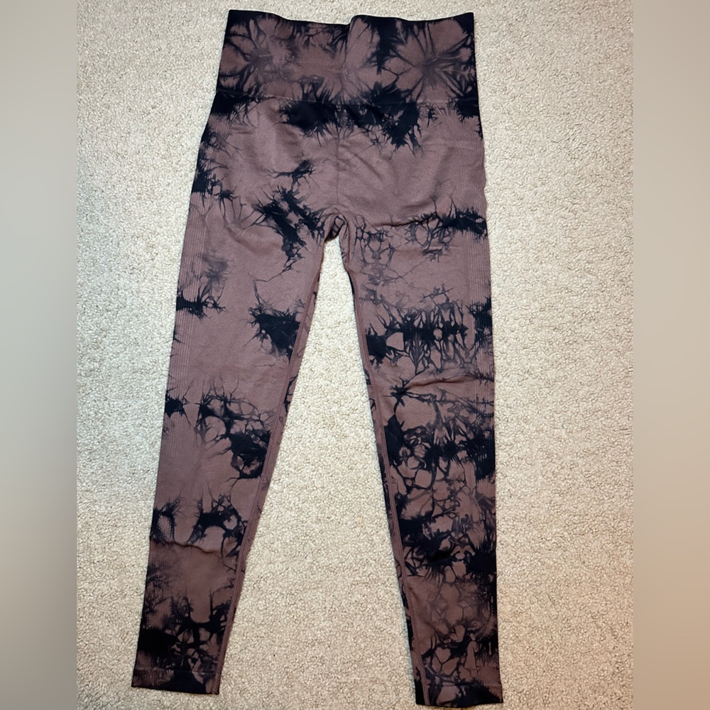 Brown and Black Tie-Dye Pants
